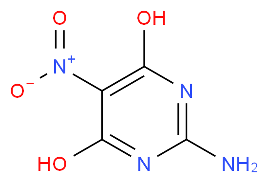 2-amino-5-nitropyrimidine-4,6-diol_分子结构_CAS_80466-56-4
