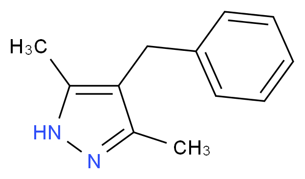 4-benzyl-3,5-dimethyl-1H-pyrazole_分子结构_CAS_23147-77-5)