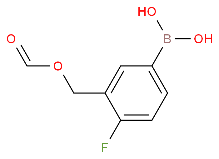 {4-fluoro-3-[(formyloxy)methyl]phenyl}boronic acid_分子结构_CAS_874219-35-9
