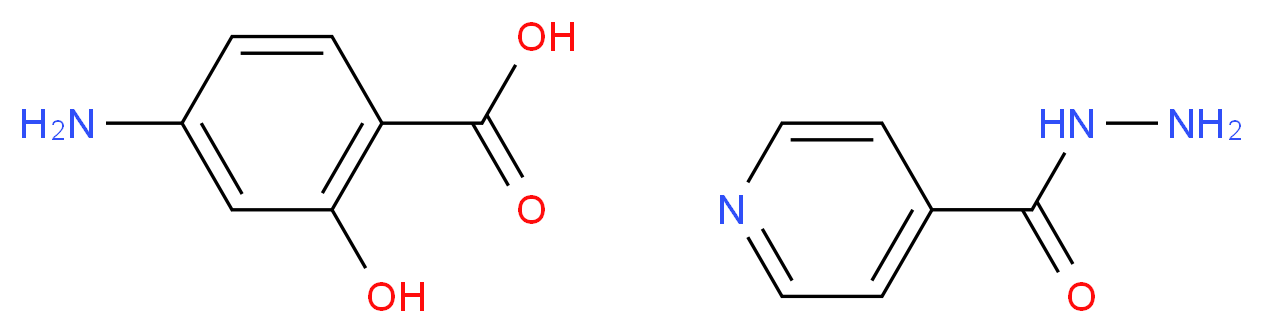 4-amino-2-hydroxybenzoic acid; pyridine-4-carbohydrazide_分子结构_CAS_2066-89-9