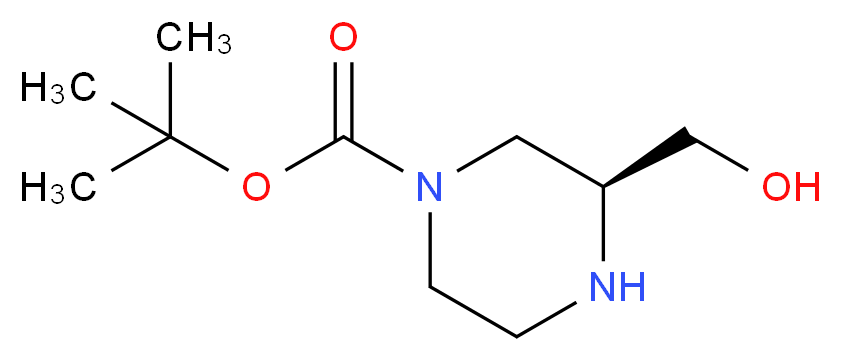 (S)-4-Boc-2-(Hydroxymethyl)piperazine_分子结构_CAS_314741-40-7)