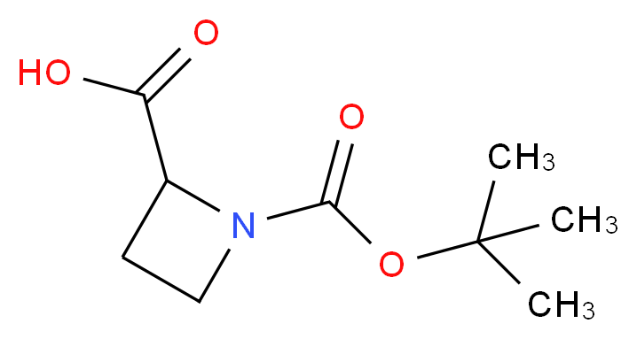 1-[(tert-butoxy)carbonyl]azetidine-2-carboxylic acid_分子结构_CAS_)