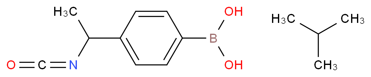 2-methylpropane; [4-(1-isocyanatoethyl)phenyl]boronic acid_分子结构_CAS_850568-33-1