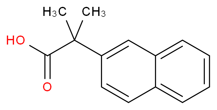 2-methyl-2-(naphthalen-2-yl)propanoic acid_分子结构_CAS_13365-41-8