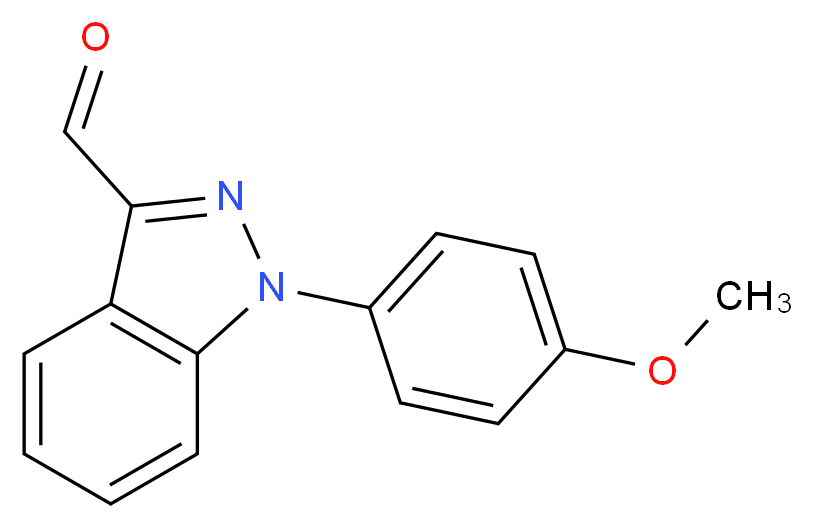 1-(4-methoxyphenyl)-1H-indazole-3-carbaldehyde_分子结构_CAS_885271-31-8