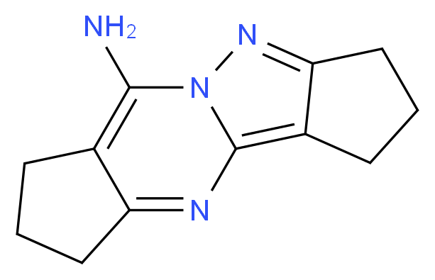 1,8,15-triazatetracyclo[7.6.0.0<sup>3</sup>,<sup>7</sup>.0<sup>1</sup><sup>0</sup>,<sup>1</sup><sup>4</sup>]pentadeca-2,7,9,14-tetraen-2-amine_分子结构_CAS_878417-21-1