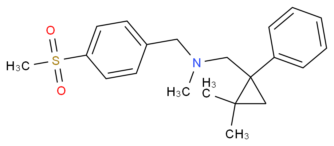 1-(2,2-dimethyl-1-phenylcyclopropyl)-N-methyl-N-[4-(methylsulfonyl)benzyl]methanamine_分子结构_CAS_)