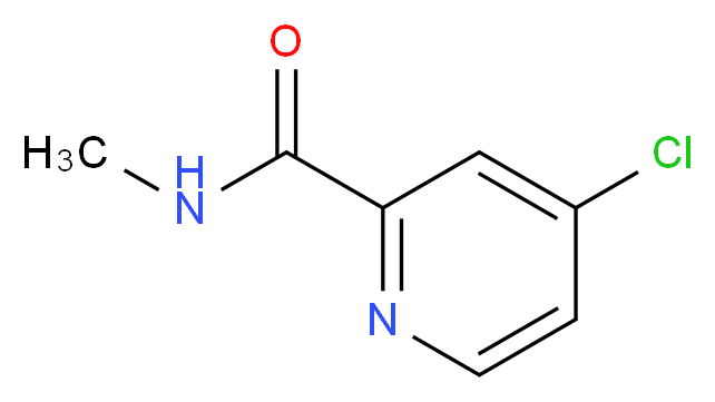 4-氯-N-甲基吡啶-2-甲酰氨_分子结构_CAS_220000-87-3)