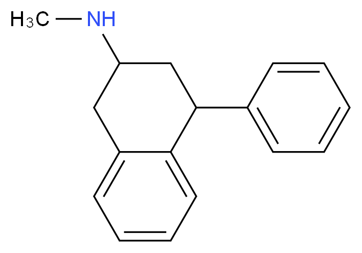 N-methyl-4-phenyl-1,2,3,4-tetrahydronaphthalen-2-amine_分子结构_CAS_61764-60-1