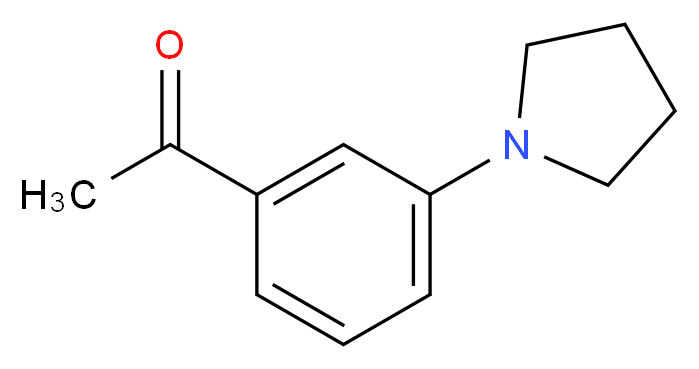 1-(3-pyrrolidin-1-ylphenyl)ethanone_分子结构_CAS_56915-85-6)