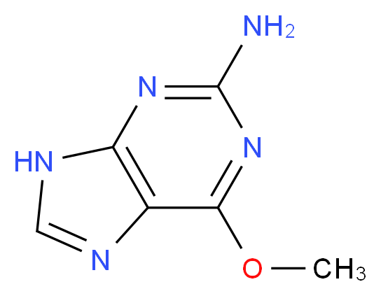 6-methoxy-9H-purin-2-amine_分子结构_CAS_20535-83-5