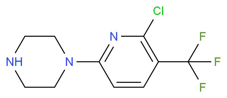 1-[6-Chloro-5-(trifluoromethyl)-2-pyridinyl]-piperazine_分子结构_CAS_)