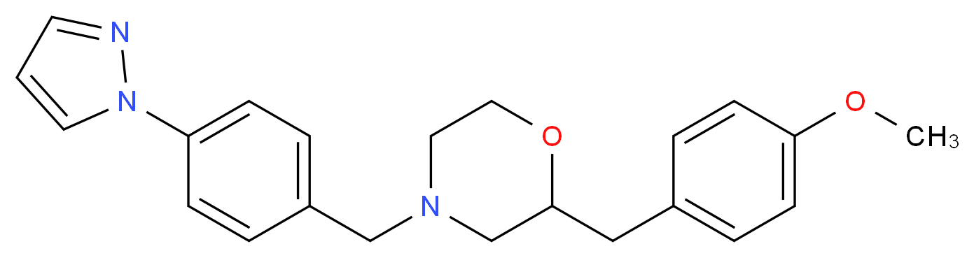 2-(4-methoxybenzyl)-4-[4-(1H-pyrazol-1-yl)benzyl]morpholine_分子结构_CAS_)