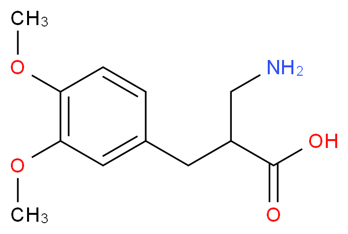 2-AMINOMETHYL-3-(3,4-DIMETHOXY-PHENYL)-PROPIONIC ACID_分子结构_CAS_910444-09-6)