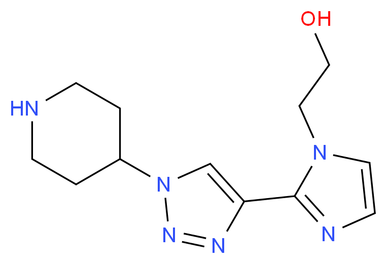 2-[2-(1-piperidin-4-yl-1H-1,2,3-triazol-4-yl)-1H-imidazol-1-yl]ethanol_分子结构_CAS_)