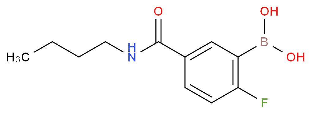 (5-(ButylcarbaMoyl)-2-fluorophenyl)boronic acid_分子结构_CAS_874289-50-6)