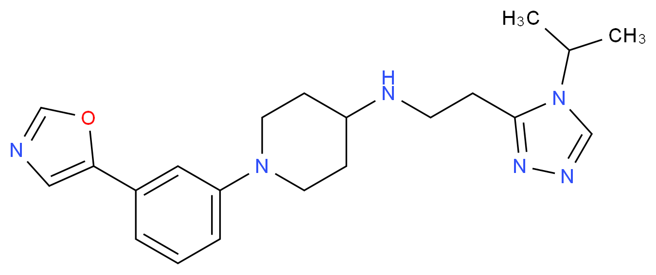 N-[2-(4-isopropyl-4H-1,2,4-triazol-3-yl)ethyl]-1-[3-(1,3-oxazol-5-yl)phenyl]-4-piperidinamine_分子结构_CAS_)