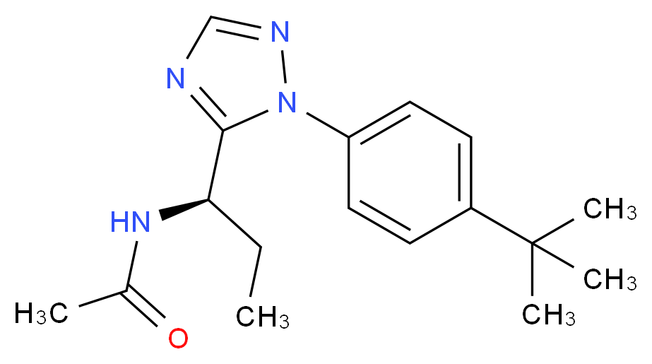 N-{(1R)-1-[1-(4-tert-butylphenyl)-1H-1,2,4-triazol-5-yl]propyl}acetamide_分子结构_CAS_)