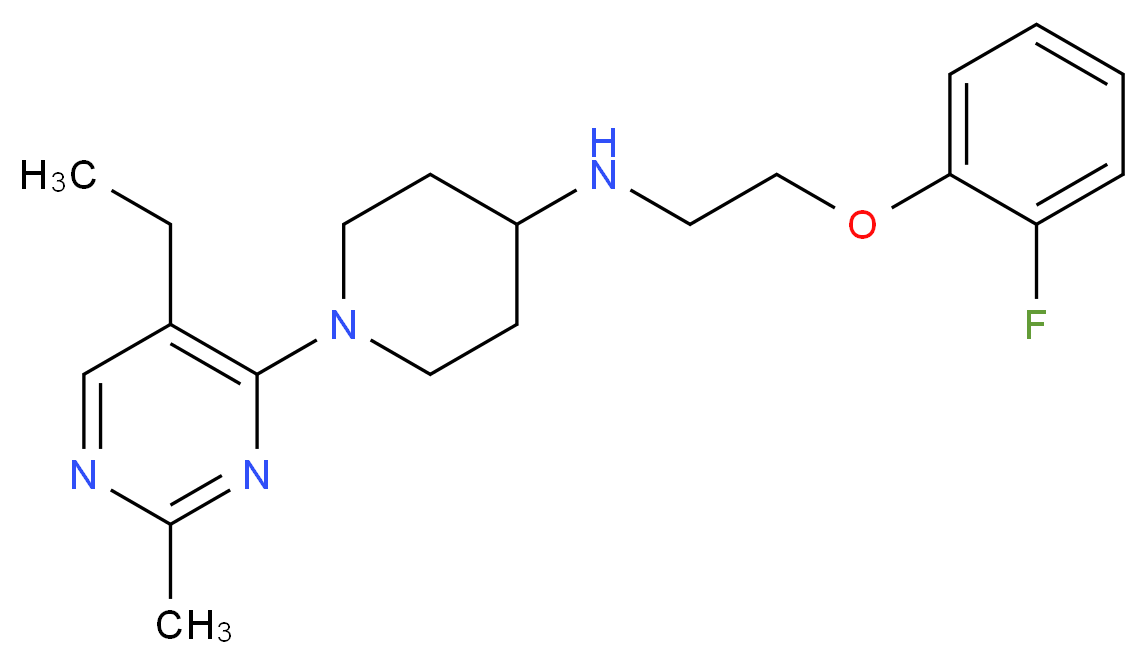 1-(5-ethyl-2-methylpyrimidin-4-yl)-N-[2-(2-fluorophenoxy)ethyl]piperidin-4-amine_分子结构_CAS_)