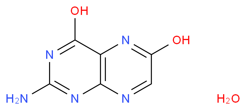 2-aminopteridine-4,6-diol hydrate_分子结构_CAS_5979-01-1