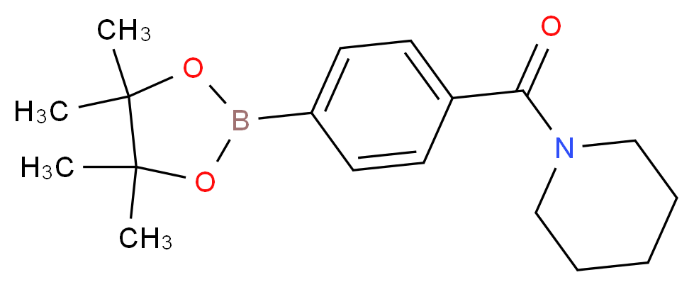 4-(1-哌啶羰基)苯硼酸频哪醇酯_分子结构_CAS_938043-31-3)