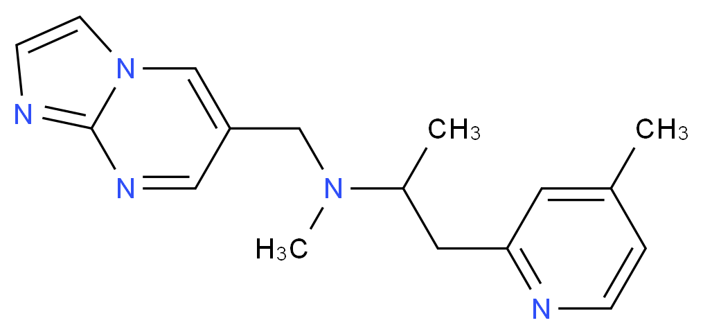 (imidazo[1,2-a]pyrimidin-6-ylmethyl)methyl[1-methyl-2-(4-methylpyridin-2-yl)ethyl]amine_分子结构_CAS_)