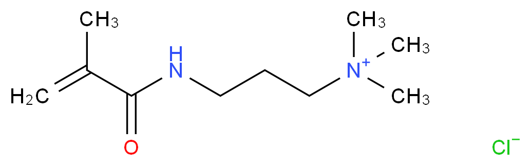 3-Methacrylamido-N,N,N-trimethylpropan-1-aminium chloride_分子结构_CAS_51410-72-1)