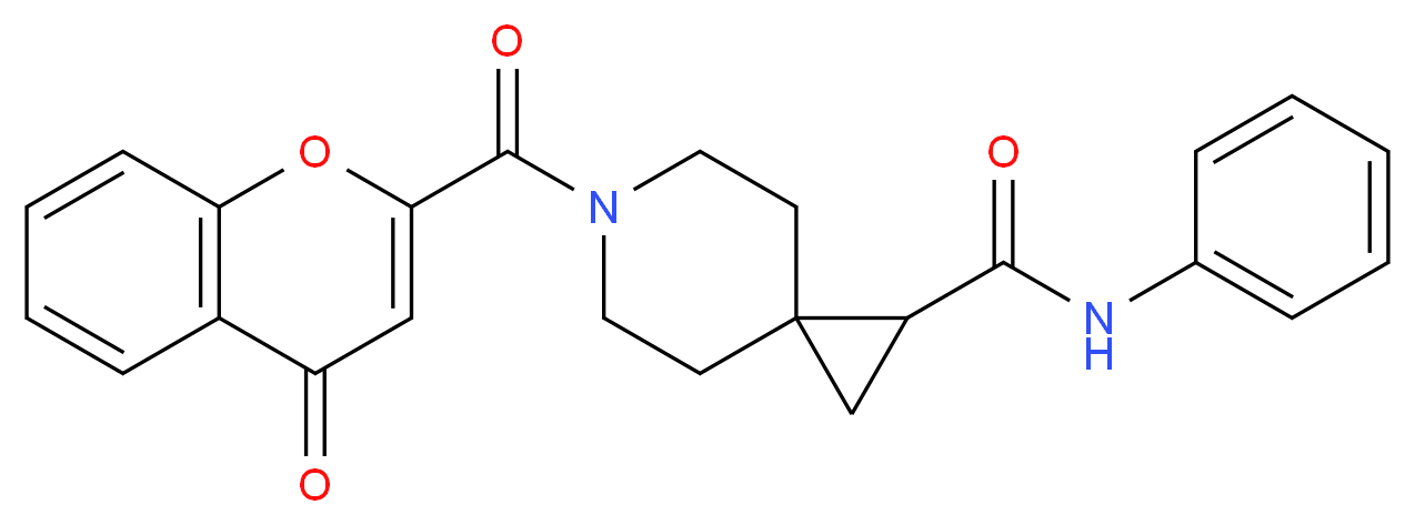 6-[(4-oxo-4H-chromen-2-yl)carbonyl]-N-phenyl-6-azaspiro[2.5]octane-1-carboxamide_分子结构_CAS_)