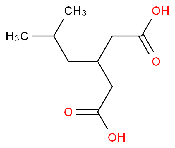 3-(2-Methylpropyl)pentanedioic Acid_分子结构_CAS_75143-89-4)