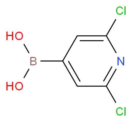 (2,6-dichloropyridin-4-yl)boronic acid_分子结构_CAS_1072951-54-2