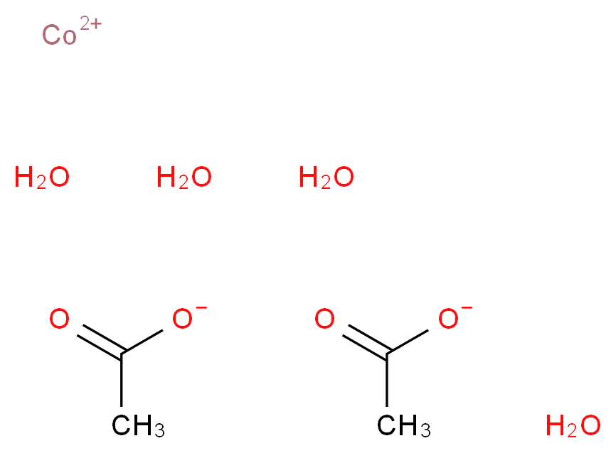 λ<sup>2</sup>-cobalt(2+) ion diacetate tetrahydrate_分子结构_CAS_6147-53-1