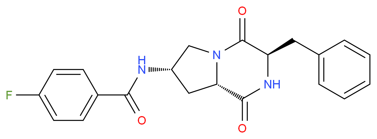 N-[(3R,7S,8aS)-3-benzyl-1,4-dioxooctahydropyrrolo[1,2-a]pyrazin-7-yl]-4-fluorobenzamide_分子结构_CAS_)