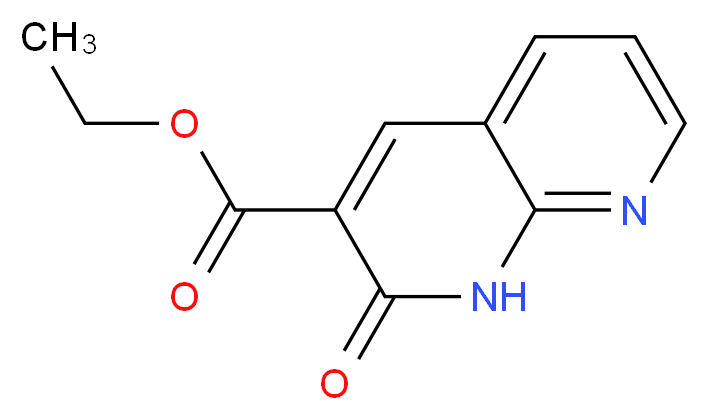 2-Oxo-1,2-dihydro-[1,8]naphthyridine-3-carboxylic acid ethyl ester_分子结构_CAS_5174-90-3)