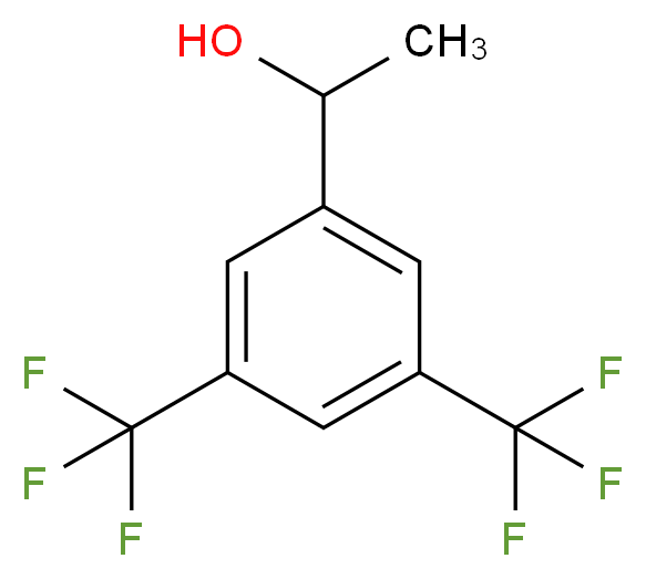 1-(3,5-Bis(trifluoromethyl)phenyl)ethanol_分子结构_CAS_368-63-8)