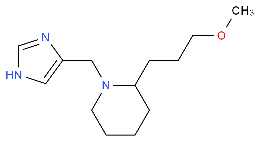 1-(1H-imidazol-4-ylmethyl)-2-(3-methoxypropyl)piperidine_分子结构_CAS_)