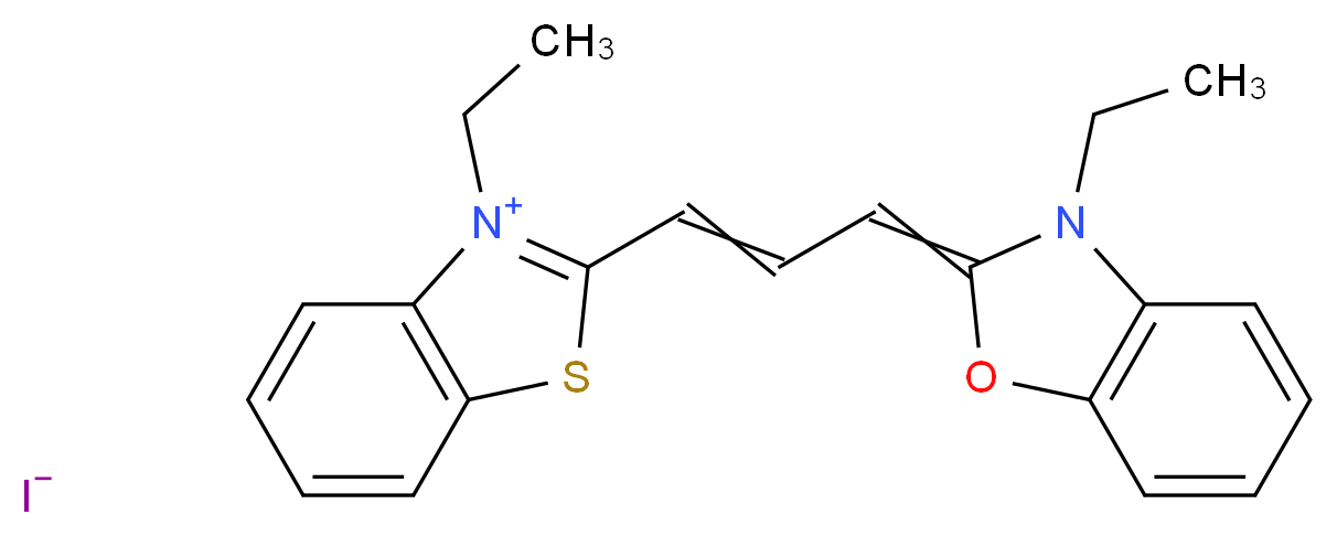 3,3'-DIETHYL-2,2'-OXATHIACARBOCYANINE IODIDE_分子结构_CAS_15185-43-0)