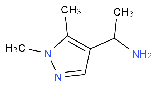 1-(1,5-dimethyl-1H-pyrazol-4-yl)ethan-1-amine_分子结构_CAS_936939-85-4