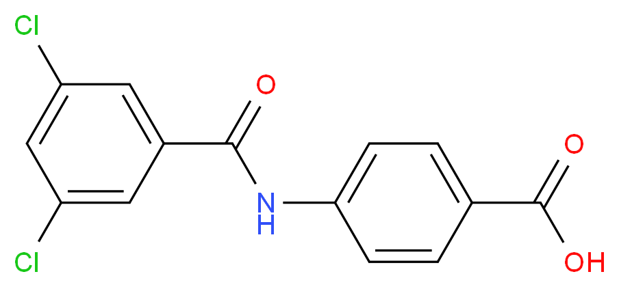 4-[(3,5-dichlorobenzoyl)amino]benzoic acid_分子结构_CAS_54057-49-7)