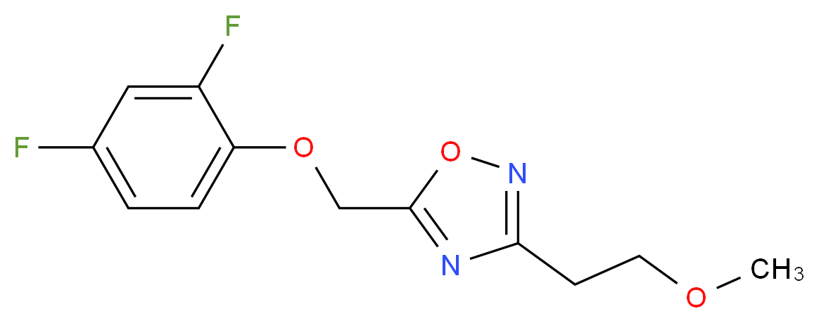 5-[(2,4-difluorophenoxy)methyl]-3-(2-methoxyethyl)-1,2,4-oxadiazole_分子结构_CAS_)