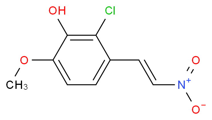 2-chloro-6-methoxy-3-[(E)-2-nitroethenyl]phenol_分子结构_CAS_871126-36-2