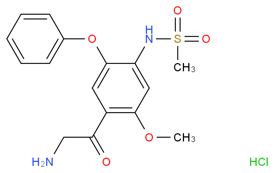 N-(4-(2-Aminoacetyl)-5-methoxy-2-phenoxyphenyl)methanesulfonamide hydrochloride_分子结构_CAS_149436-41-9)