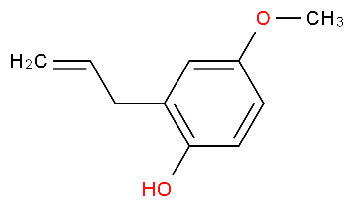 4-methoxy-2-(prop-2-en-1-yl)phenol_分子结构_CAS_584-82-7