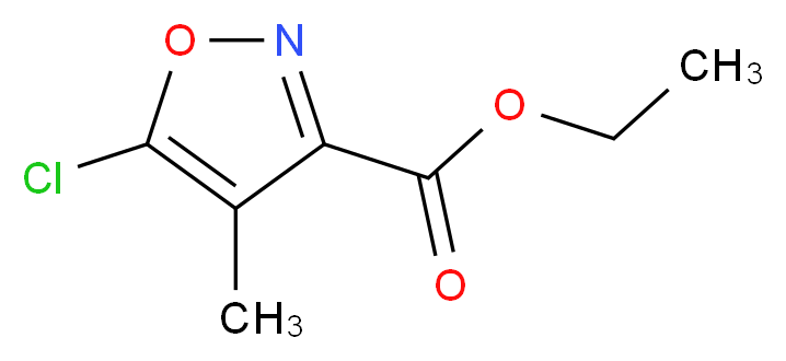 ethyl 5-chloro-4-methyl-1,2-oxazole-3-carboxylate_分子结构_CAS_3356-96-5