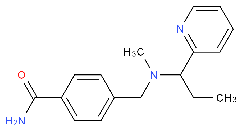 4-{[methyl(1-pyridin-2-ylpropyl)amino]methyl}benzamide_分子结构_CAS_)