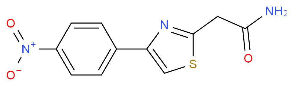 2-[4-(4-Nitrophenyl)-1,3-thiazol-2-yl]acetamide 97%_分子结构_CAS_)