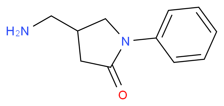 4-(Aminomethyl)-1-phenylpyrrolidin-2-one hydrochloride_分子结构_CAS_)