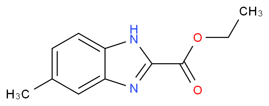 ethyl 5-methyl-1H-1,3-benzodiazole-2-carboxylate_分子结构_CAS_144167-46-4