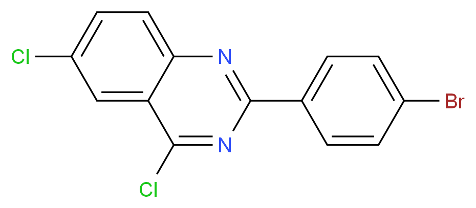 2-(4-bromophenyl)-4,6-dichloroquinazoline_分子结构_CAS_405933-98-4