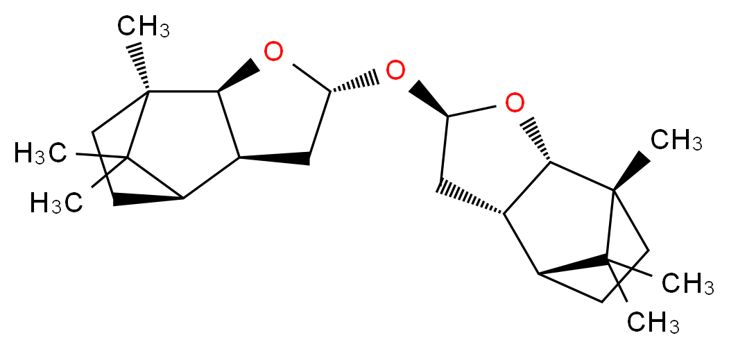 (1R,2S,4R,6S,7R)-1,10,10-trimethyl-4-{[(1R,2S,4R,6S,7R)-1,10,10-trimethyl-3-oxatricyclo[5.2.1.0<sup>2</sup>,<sup>6</sup>]decan-4-yl]oxy}-3-oxatricyclo[5.2.1.0<sup>2</sup>,<sup>6</sup>]decane_分子结构_CAS_87248-50-8