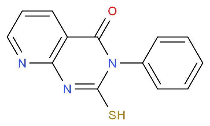 3-phenyl-2-sulfanyl-3H,4H-pyrido[2,3-d]pyrimidin-4-one_分子结构_CAS_14133-23-4